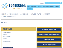 Tablet Screenshot of fontbonneacademy.org